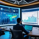 Home 23 디지털 공유경제와 AI의 융합 - A modern Middle Eastern office environment showcasing diverse professionals collaborating with advan...